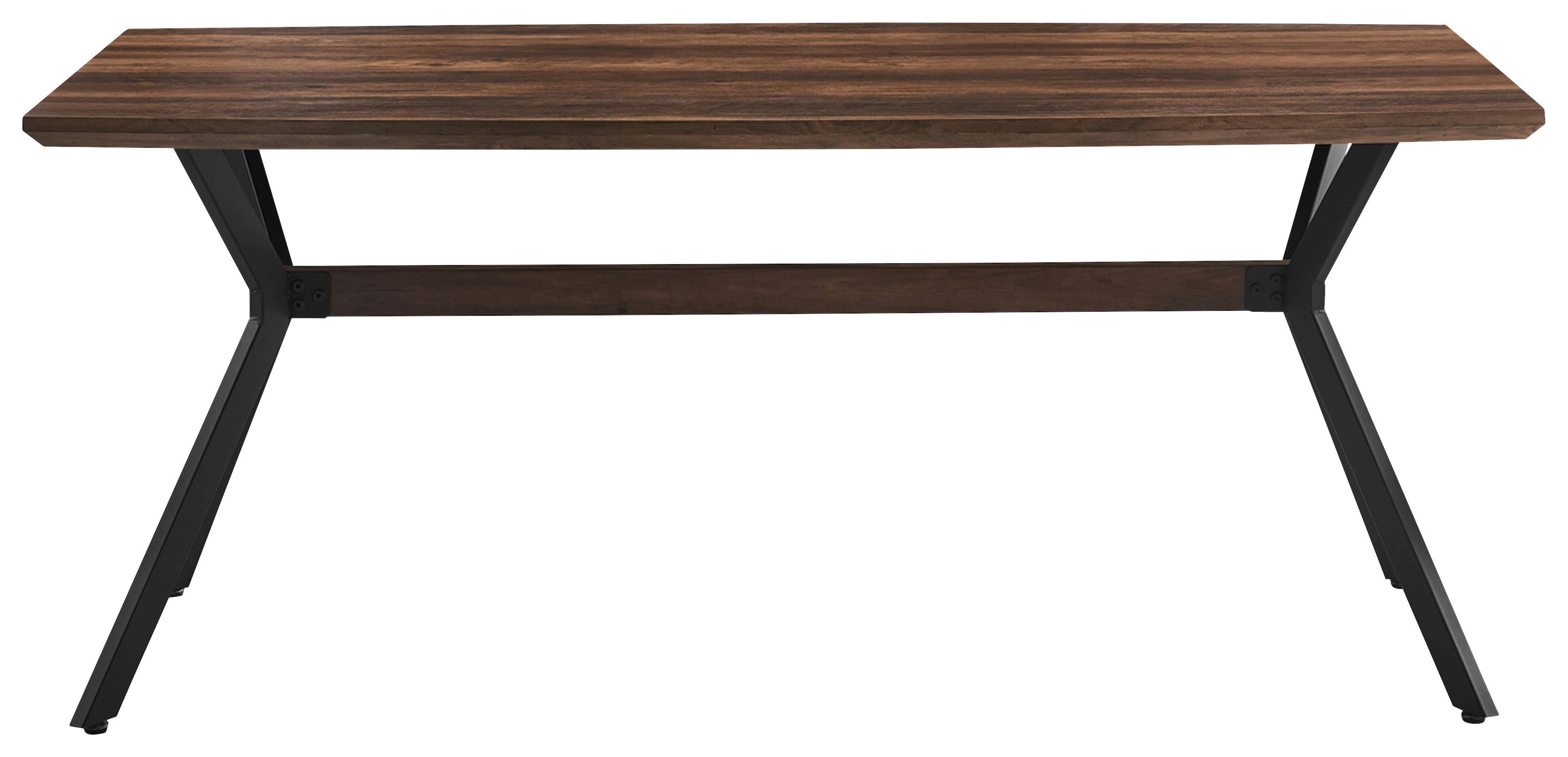 Jedilna Miza Jakob, Ca. 180 X 90 Cm - barva oreha/črna, Design, kovina/leseni material (180/90/75cm) - Premium Living