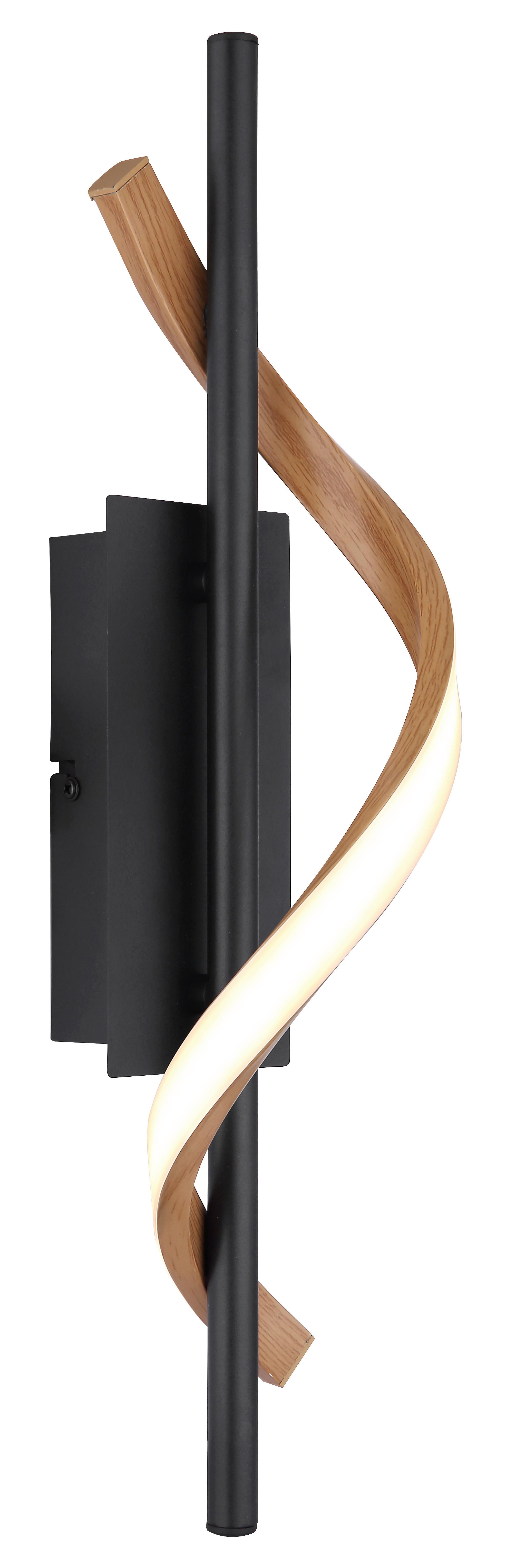 Led Zidna Svjetiljka Watkins - bijela/smeđa, Design, metal/plastika (10/46,5/13cm) - Globo
