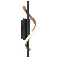 Led Zidna Svjetiljka Watkins - bijela/smeđa, Design, metal/plastika (10/46,5/13cm) - Globo