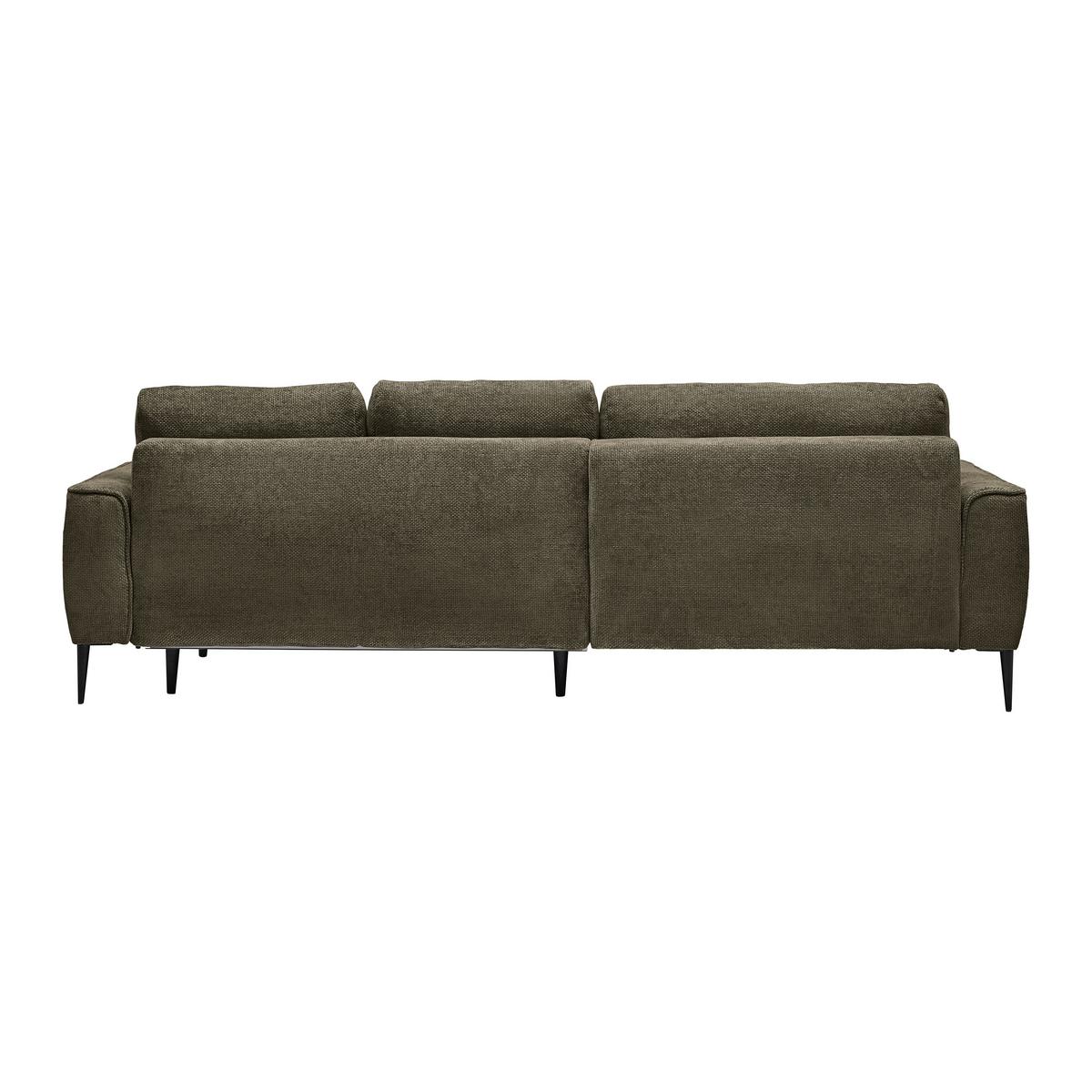 Ecksofa Custom Olivgrün - Schwarz/Olivgrün, MODERN, Textil/Metall (164/85/255cm) - Mömax