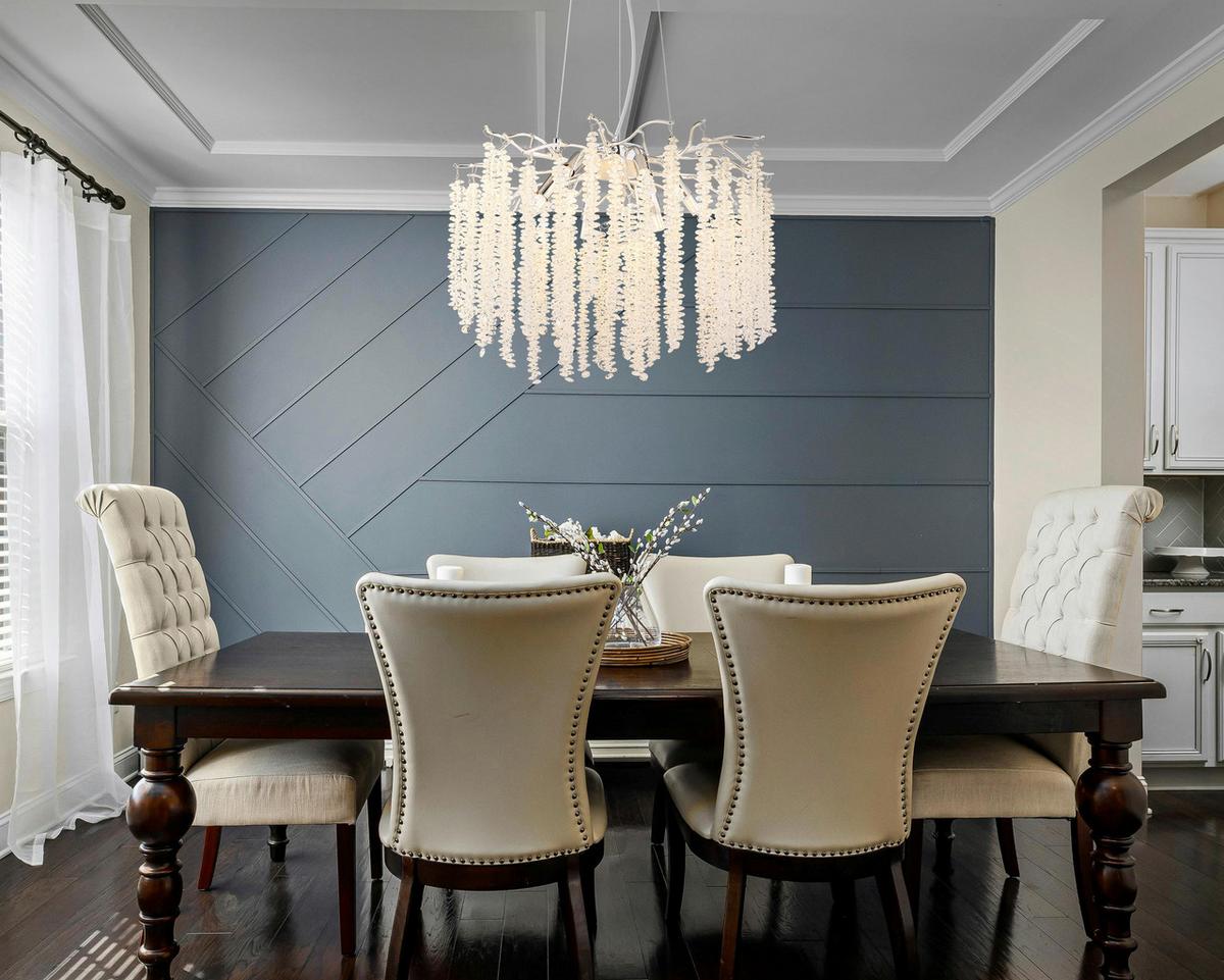 Lampă suspendată Laverne - străveziu/culoare crom, Design, plastic/sticlă (50/120cm)