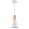 PENDELLEUCHTE BICONES - Weiss, Trend, Holz/Metall (14/16.5cm) - MAYTONI