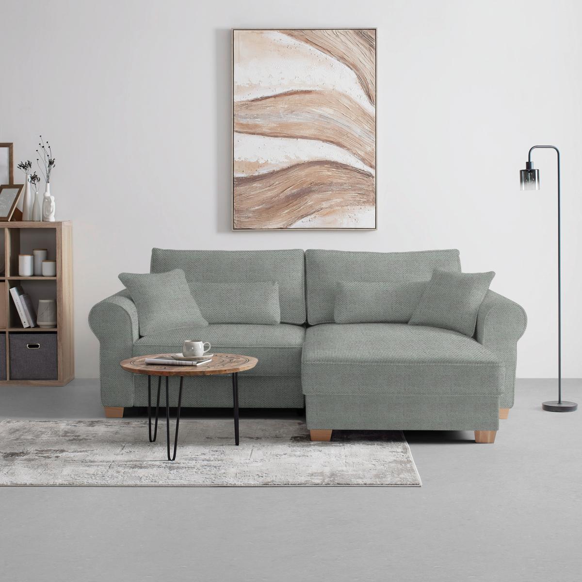 Wohnlandschaft Angelo Grau - Grau, MODERN, Holz/Holzwerkstoff (255/92/185cm) - Mömax