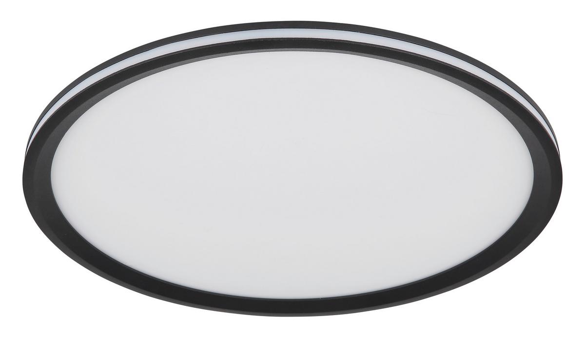 Stropna Led-svetilka Belissa, S Sijalko - črna/opal, Design, kovina/umetna masa (40/5cm) - Globo