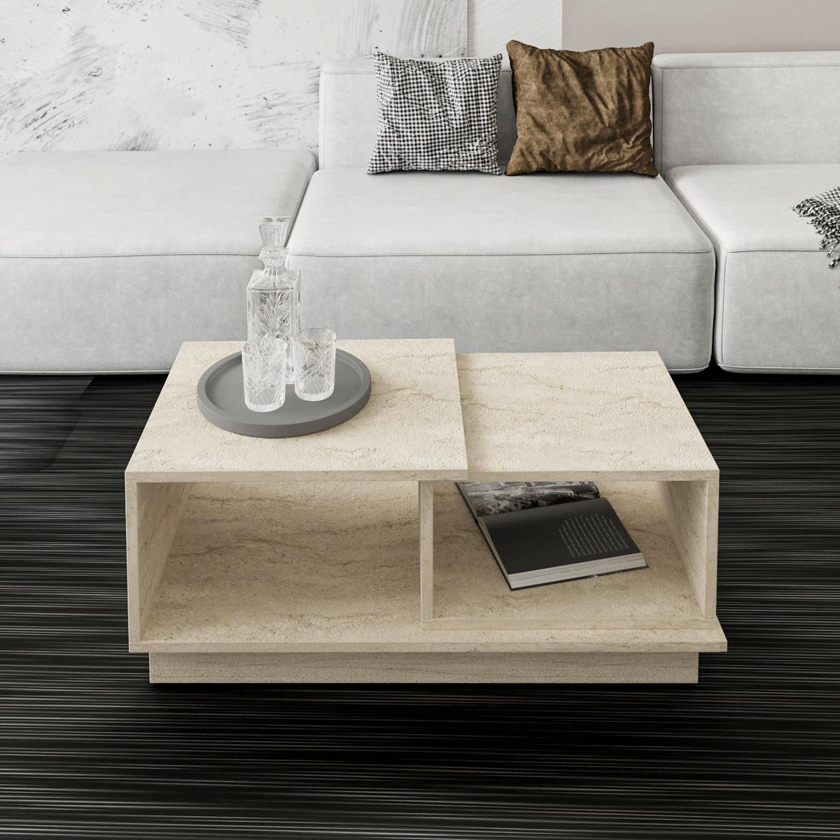 COUCHTISCH CONCEPT COUCHTISCH - Beige, Design, Holzwerkstoff (90/45/36cm) - Livetastic