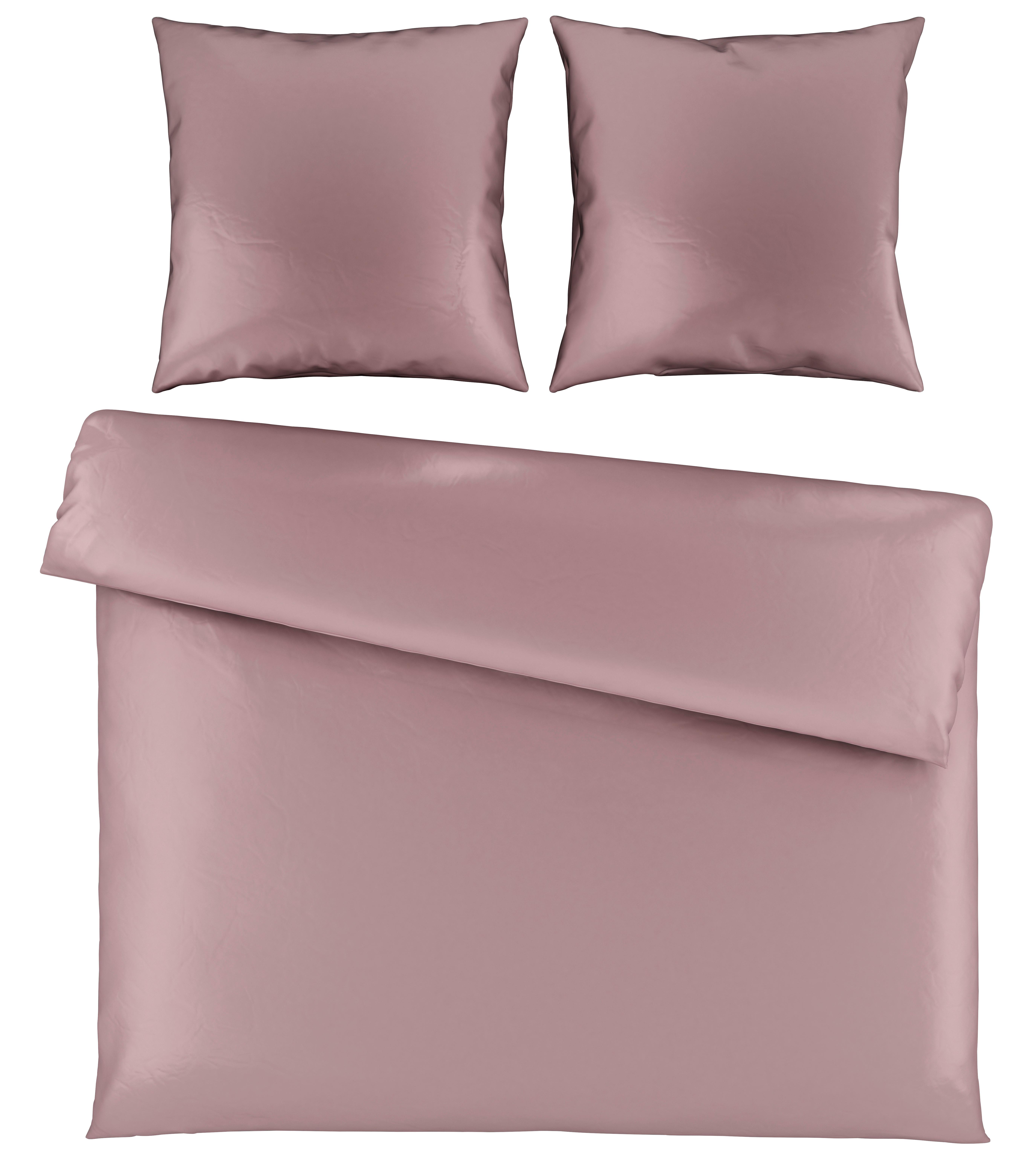 Bettwäsche Alex Uni XXL ca. 200x220cm - Altrosa, MODERN, Textil (200/220cm) - Premium Living