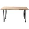 MATBORD MAGNUS - svart/naturfärgad, Natur, metall/trä (140/85/77cm) - Zandiara