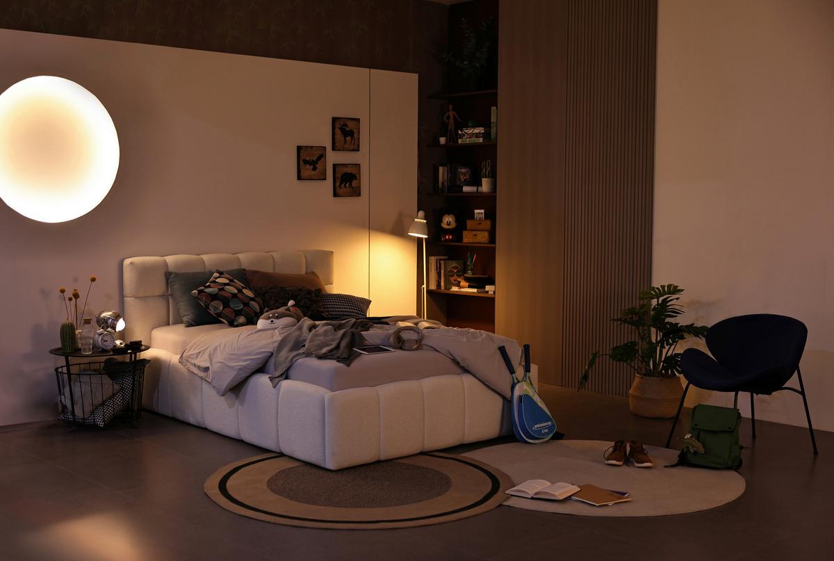 Oblazinjena Postelja Ascona, Krem, 140x200 - črna/krem barve, Konvencionalno, umetna masa/tekstil (140/200cm) - Modern Living