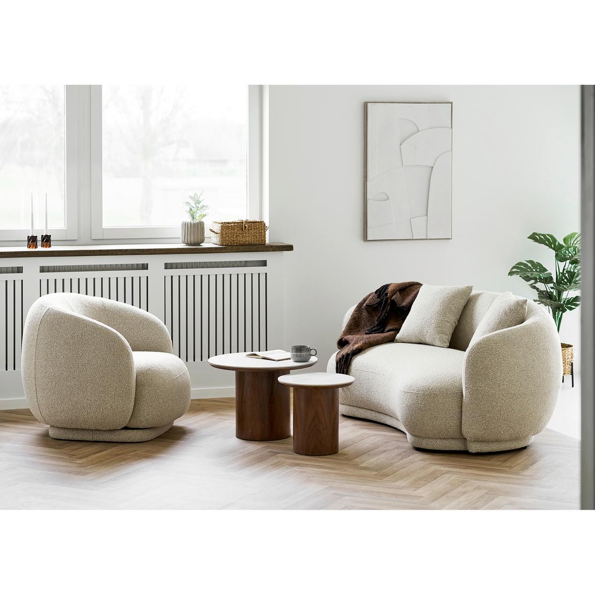 Couchtisch Noli Eschefarben ca. 60x60x42 cm - Eschefarben, Design, Keramik/Holz (60/60/42cm) - MID.YOU