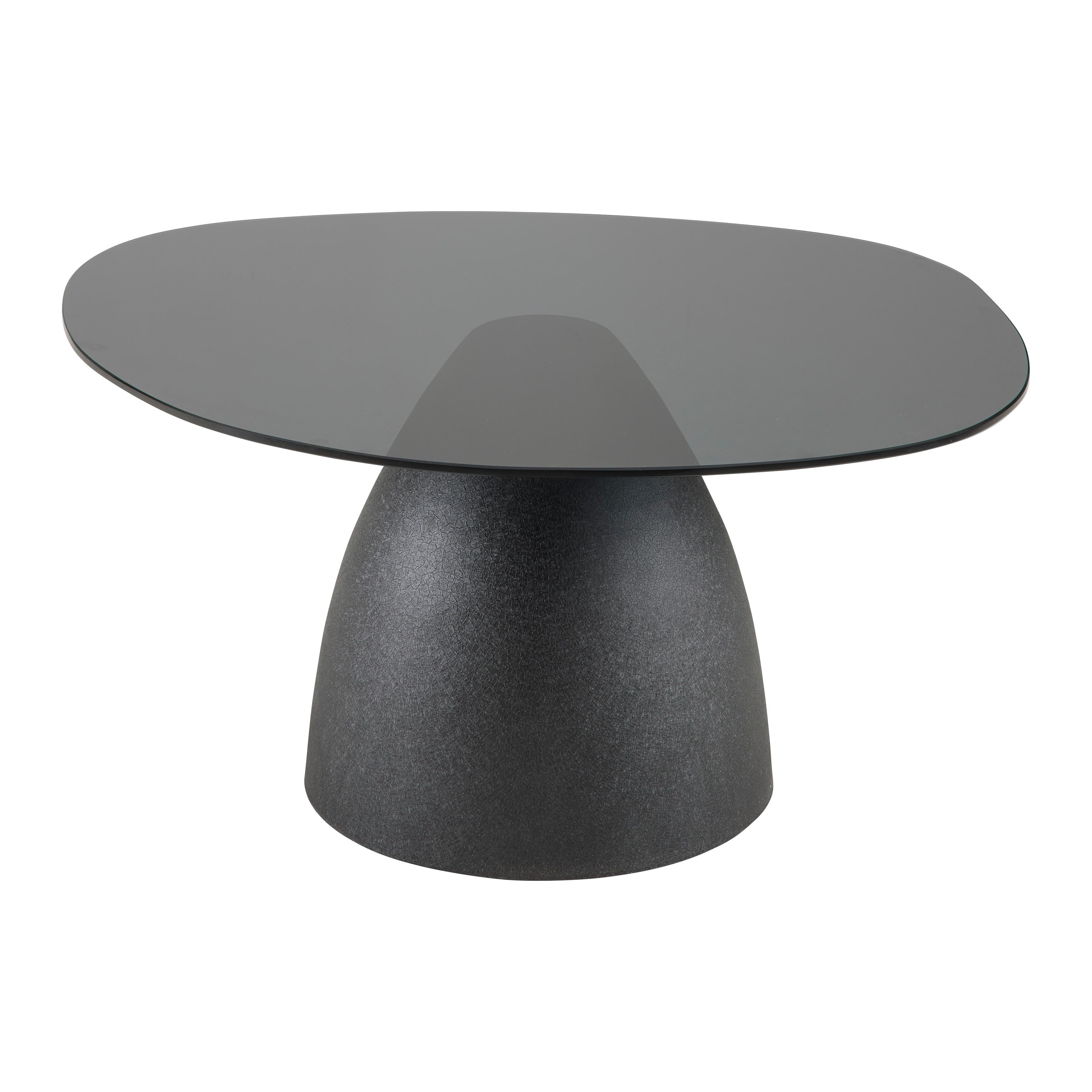 Couchtisch Murphy Schwarz Metall getöntes Glas - Schwarz, MODERN, Glas/Metall (86/40/76cm) - Premium Living