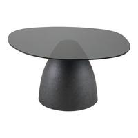 Couchtisch Murphy Schwarz Metall getöntes Glas - Schwarz, MODERN, Glas/Metall (86/40/76cm) - Premium Living