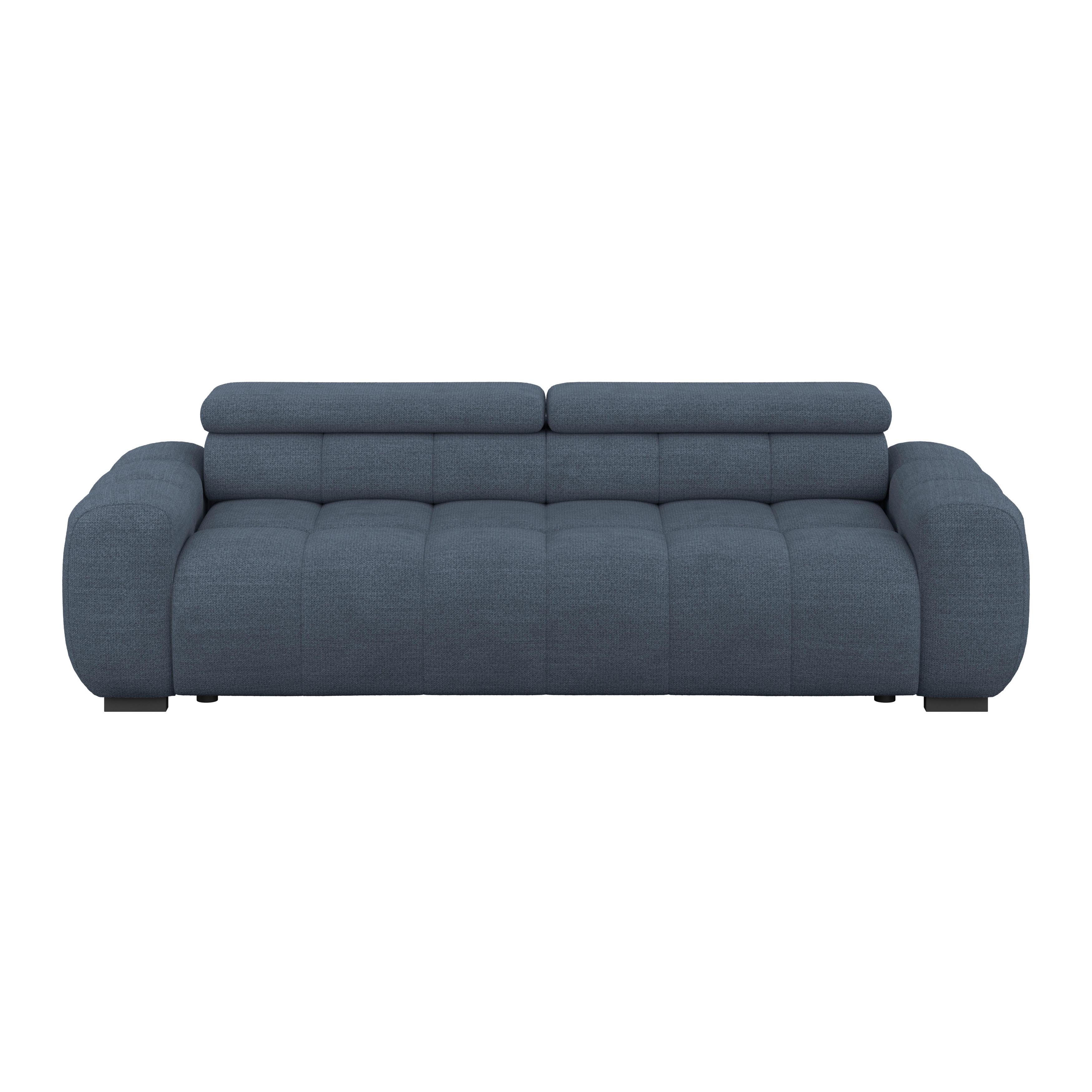 Velika Sofa Bull - plava/crna, Trend, tekstil/plastika (248/77-97/108cm) - Luca Bessoni