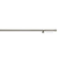 Vorhangstangenset Innenlauf Aus Metall - Edelstahlfarben, Metall (160cm) - Premium Living