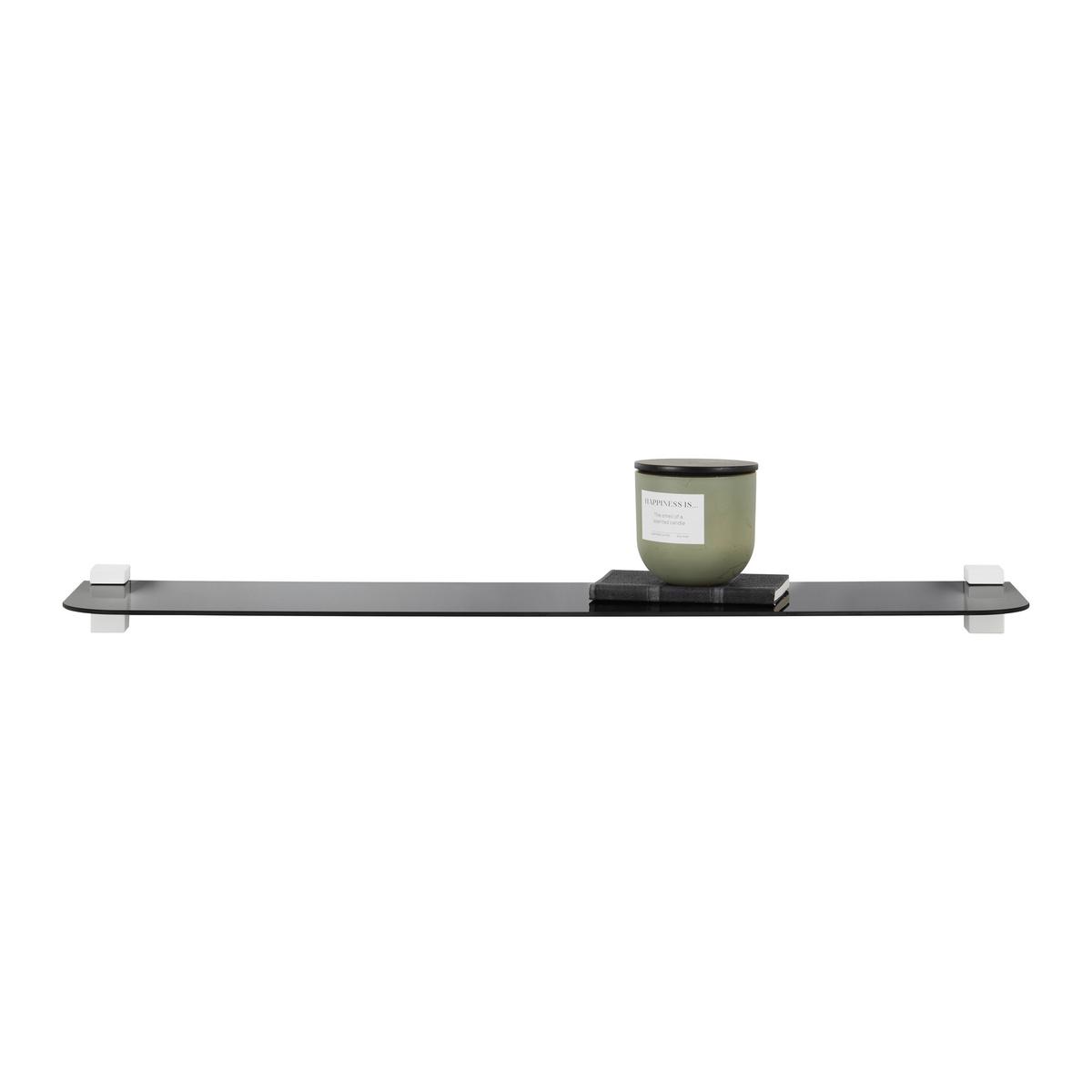 Glasablage Gerundet in Schwarz - Schwarz, Glas (78/0,4/18cm) - Mömax