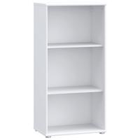 Regal Tempra 2, Bela - bela/barve aluminija, Design, leseni material (54/111,1/34,8cm)