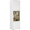 Vitrine in Weiß - Edelstahlfarben/Eichefarben, MODERN, Holzwerkstoff/Kunststoff (57/200/42cm) - Premium Living Vitrine in Weiß - Edelstahlfarben/Eichefarben, MODERN, Holzwerkstoff/Kunststoff (57/200/42cm) - Premium Living