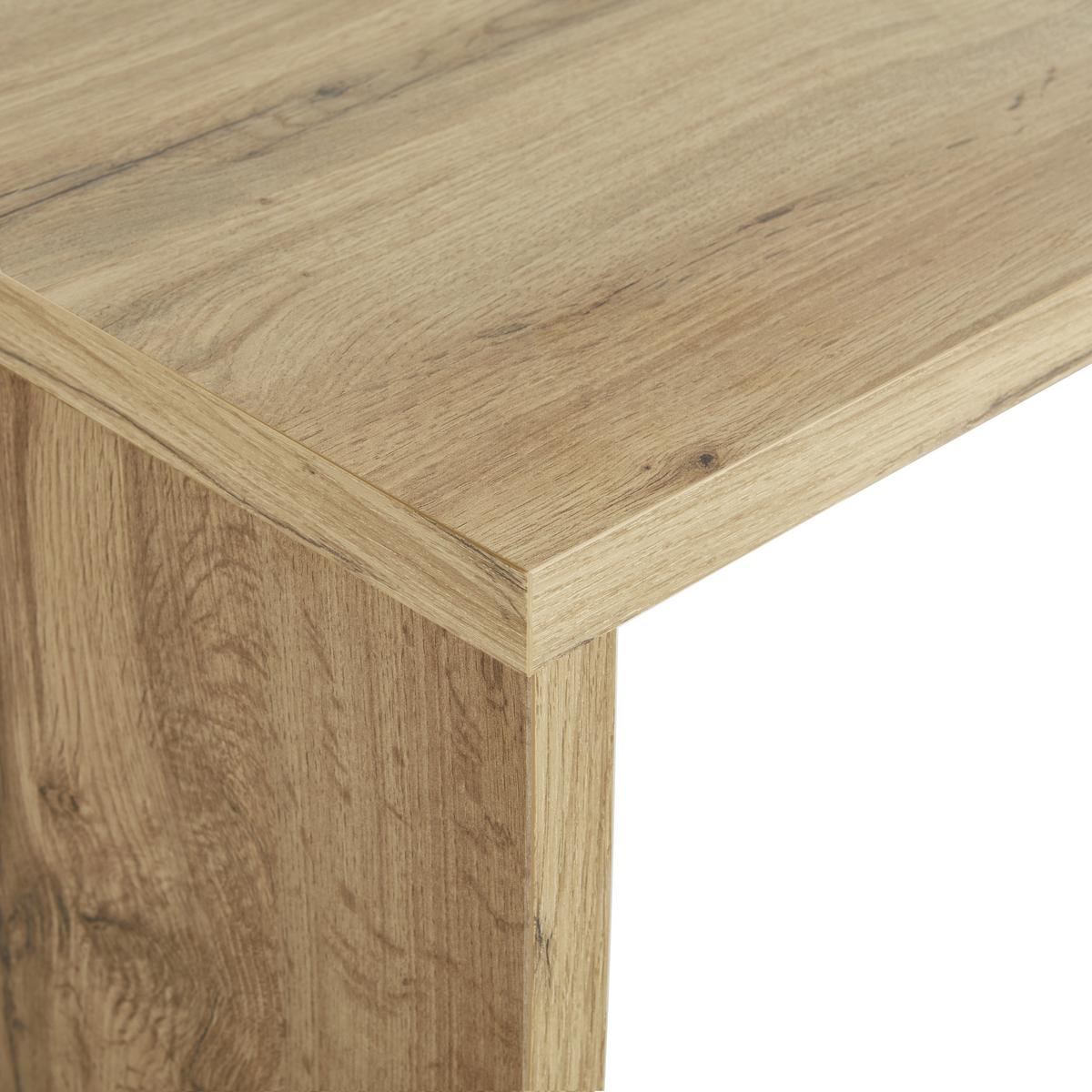 BIURKO KIMI   -HOM IN- - kolor dębowy/biały, Modern, materiał drewnopochodny/tworzywo sztuczne (120/50/75cm) - Hom`in