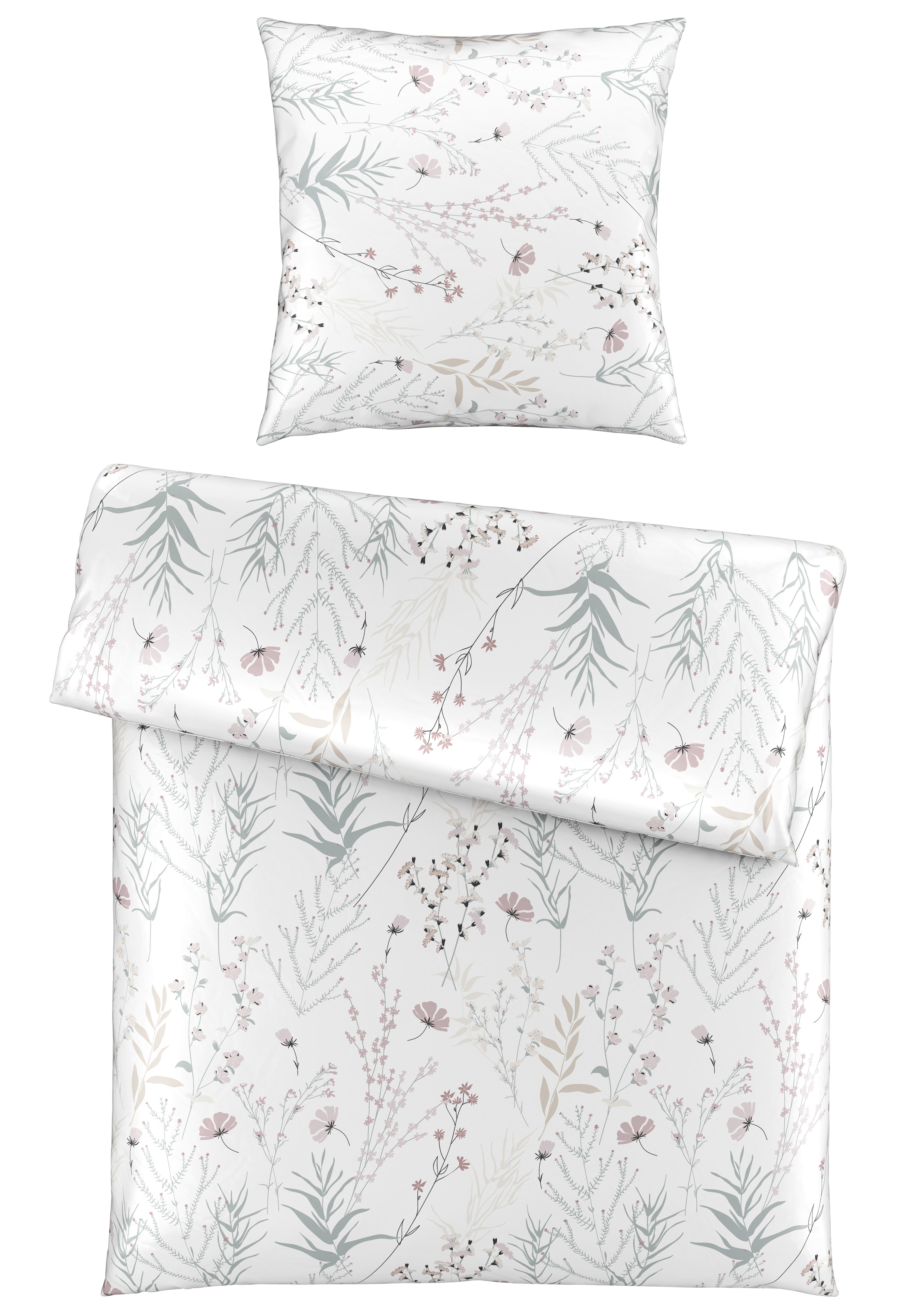 Bettwäsche Lina XL Weiß ca. 155x220cm - Weiß, KONVENTIONELL, Textil (155/220cm) - Mömax