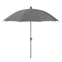 Sonnenschirm Locarno ca. 220x 231x220 cm Naturfarben - Anthrazit/Silberfarben, Basics, Textil/Metall (220/231/220cm) - Schneider