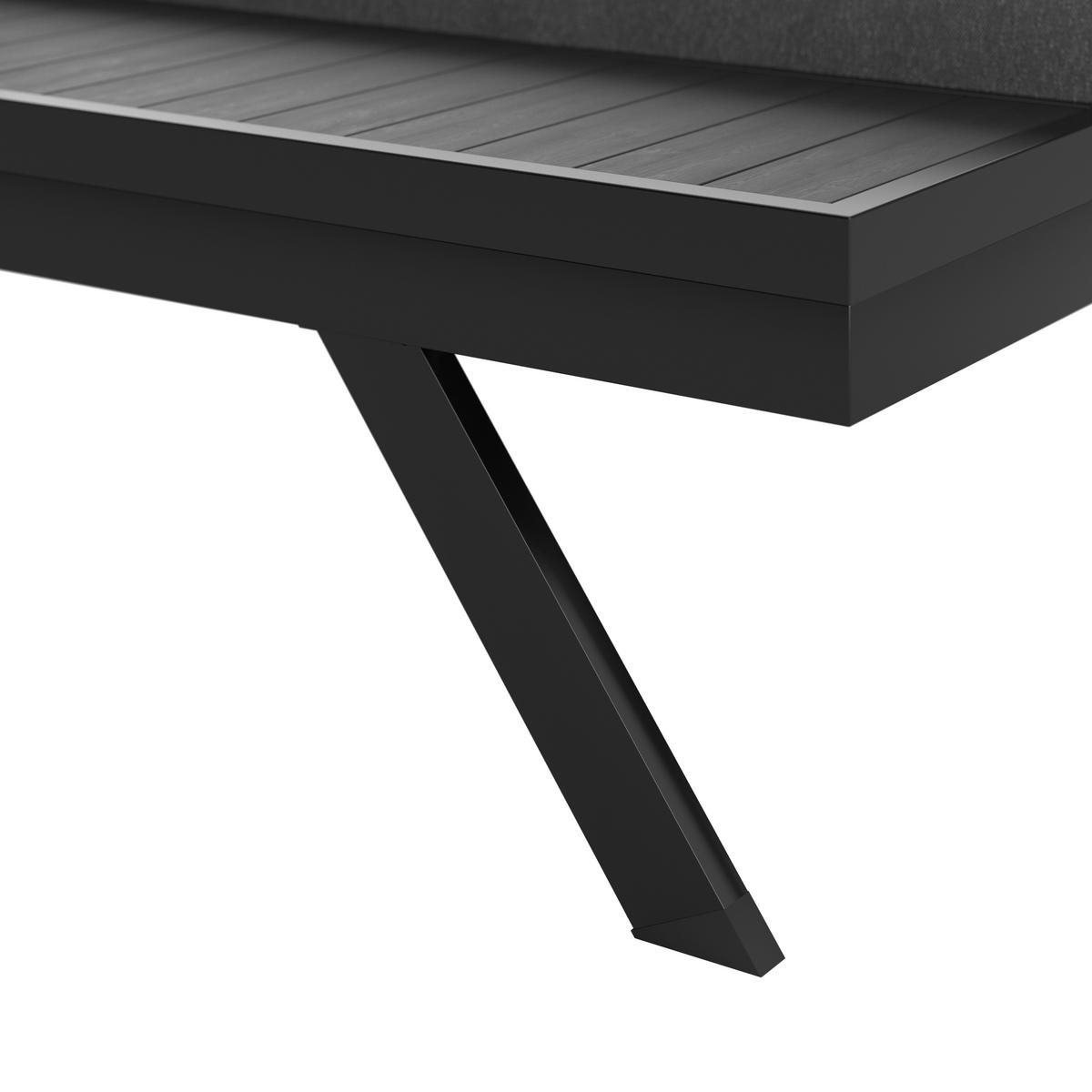 Gartenliege Avolina Dunkelgrau Outdoorstoff/Metall +Abdeckung - Grau, MODERN, Kunststoff/Textil (199/30/86cm) - Bessagi Garden