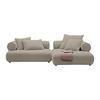 Wohnlandschaft Casimir Silberfarben - Silberfarben/Schwarz, LIFESTYLE, Kunststoff/Textil (310/180cm) - Premium Living