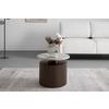 SOFFBORD SOLCO -TREND- - bronsfärgad/naturfärgad, Lifestyle, metall/trämaterial (46/41cm) - Premium Living