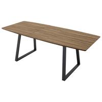 ESSTISCH INCA - Schwarz/Braun, Design, Holz/Metall (160-200/85/75cm) - Livetastic