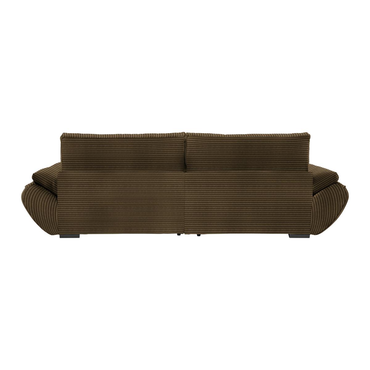 Wohnlandschaft Vivo Dunkelbraun - Dunkelbraun/Schwarz, MODERN, Kunststoff/Textil (179/63/317cm) - Based