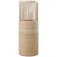 Gyertyatartó Bamboo - natúr/áttetsző, Üveg/fa (21,5/59cm) - Premium Living