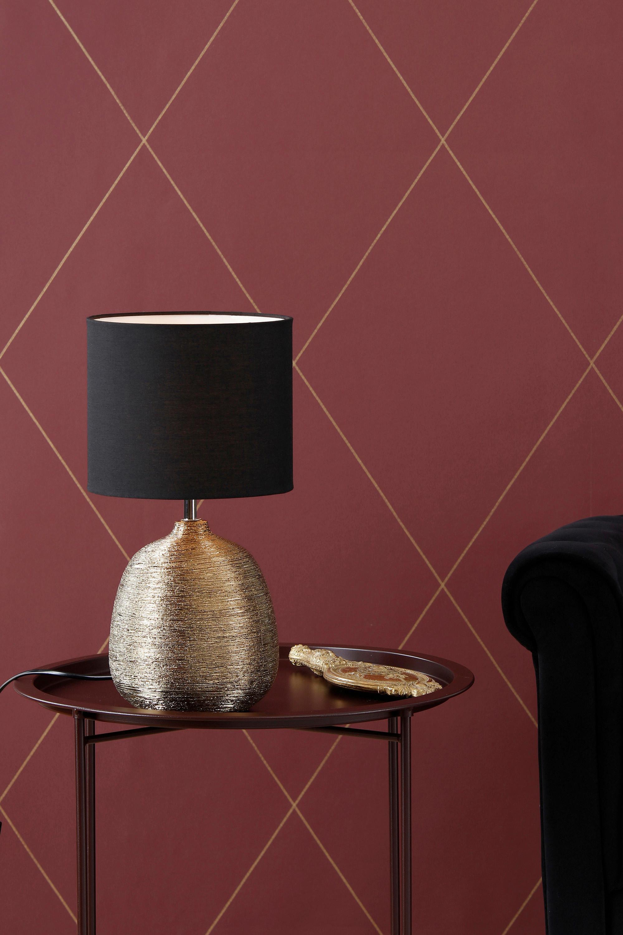 LAMPA STOŁOWA OSCAR - kolor złoty, Basics, ceramika (20/37,5cm) - Markslöjd
