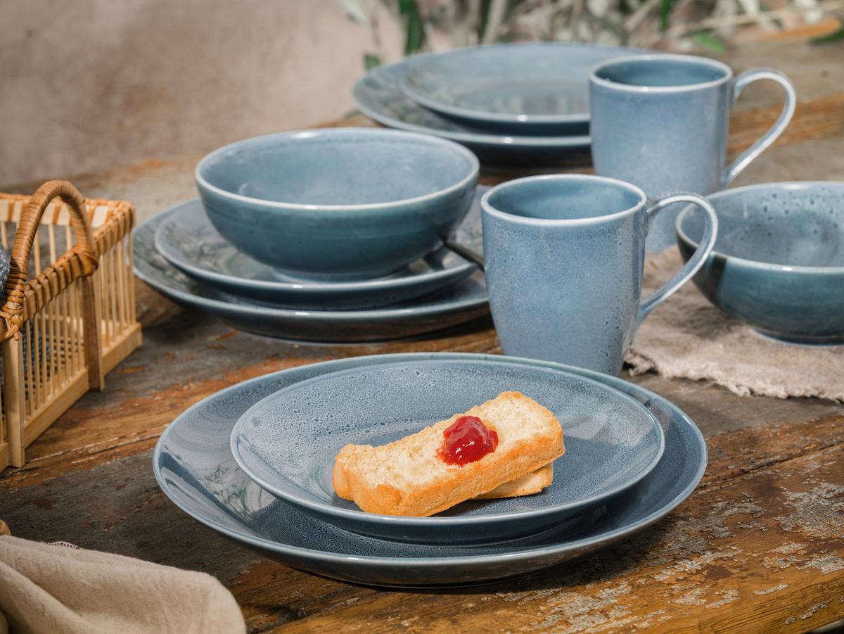 Kombinirani Servis Reactive Blue, 16-Delni - modra, keramika - Creatable