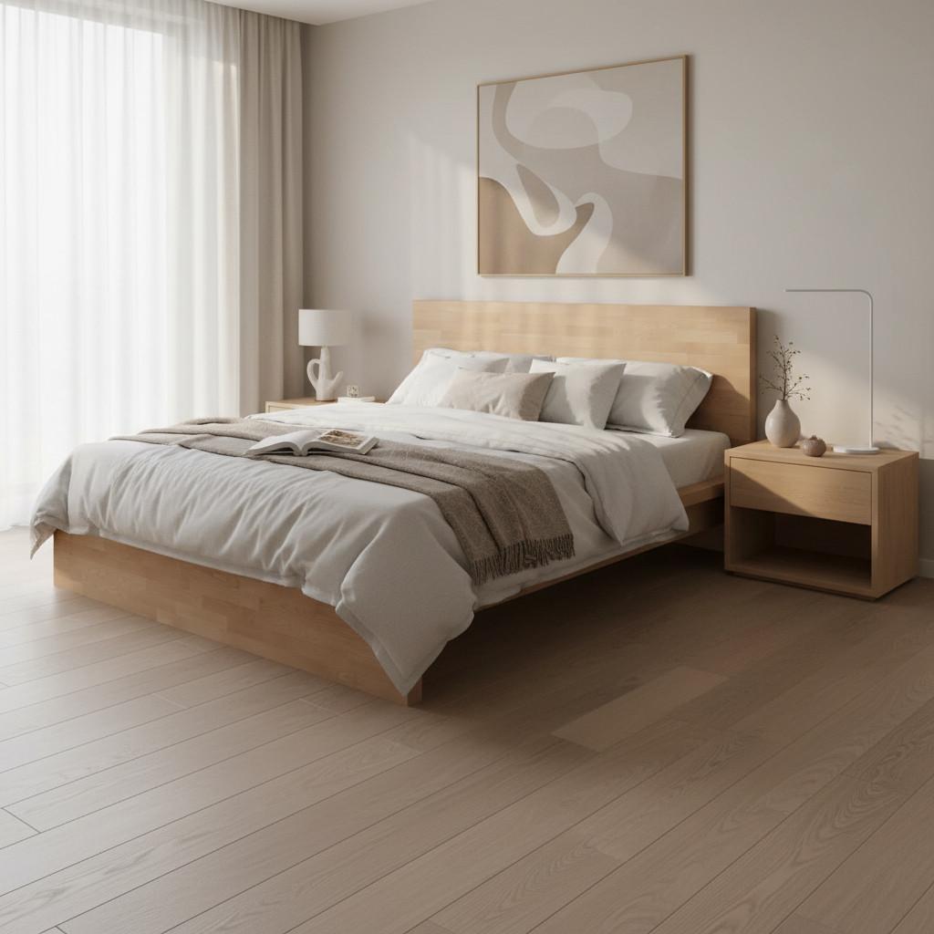 Bett Wilma ca. 180x200 cm Wildeiche Echtholz - Wildeiche, MODERN, Holz (180/200cm) - Bessagi Home