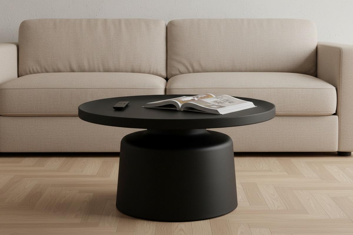 STOLIK KAWOWY ARI - czarny, Design, metal (69/69/37,5cm) - Xora