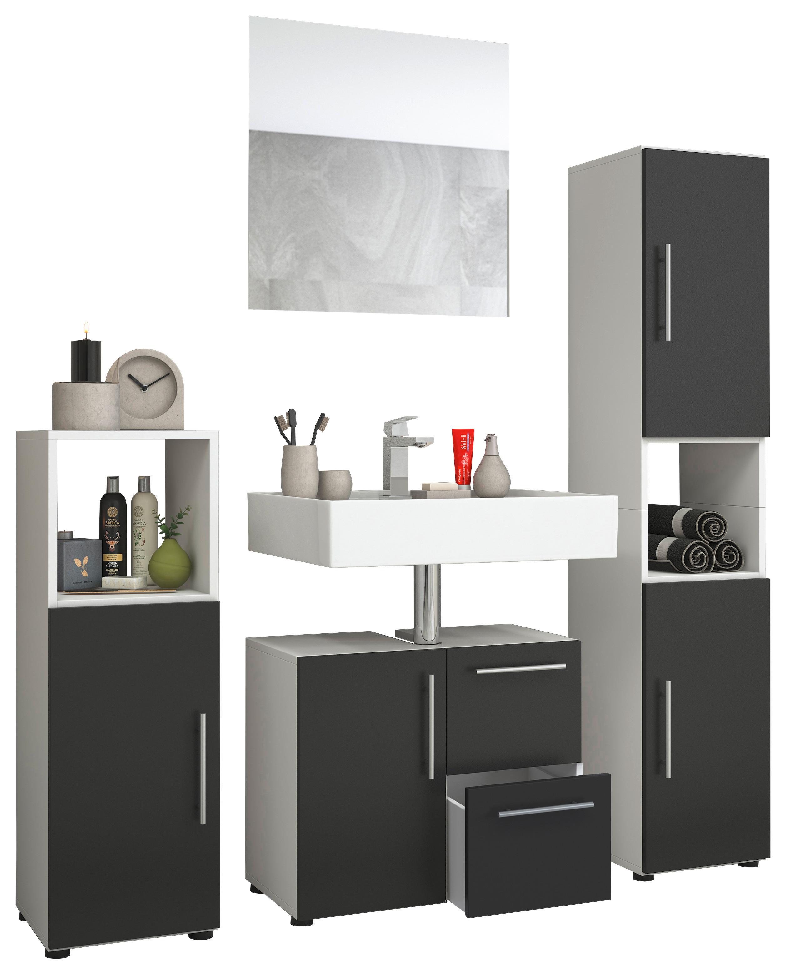 Kopalnica Flandu, Črna, Bela - črna, Konvencionalno, leseni material (120cm) - MID.YOU