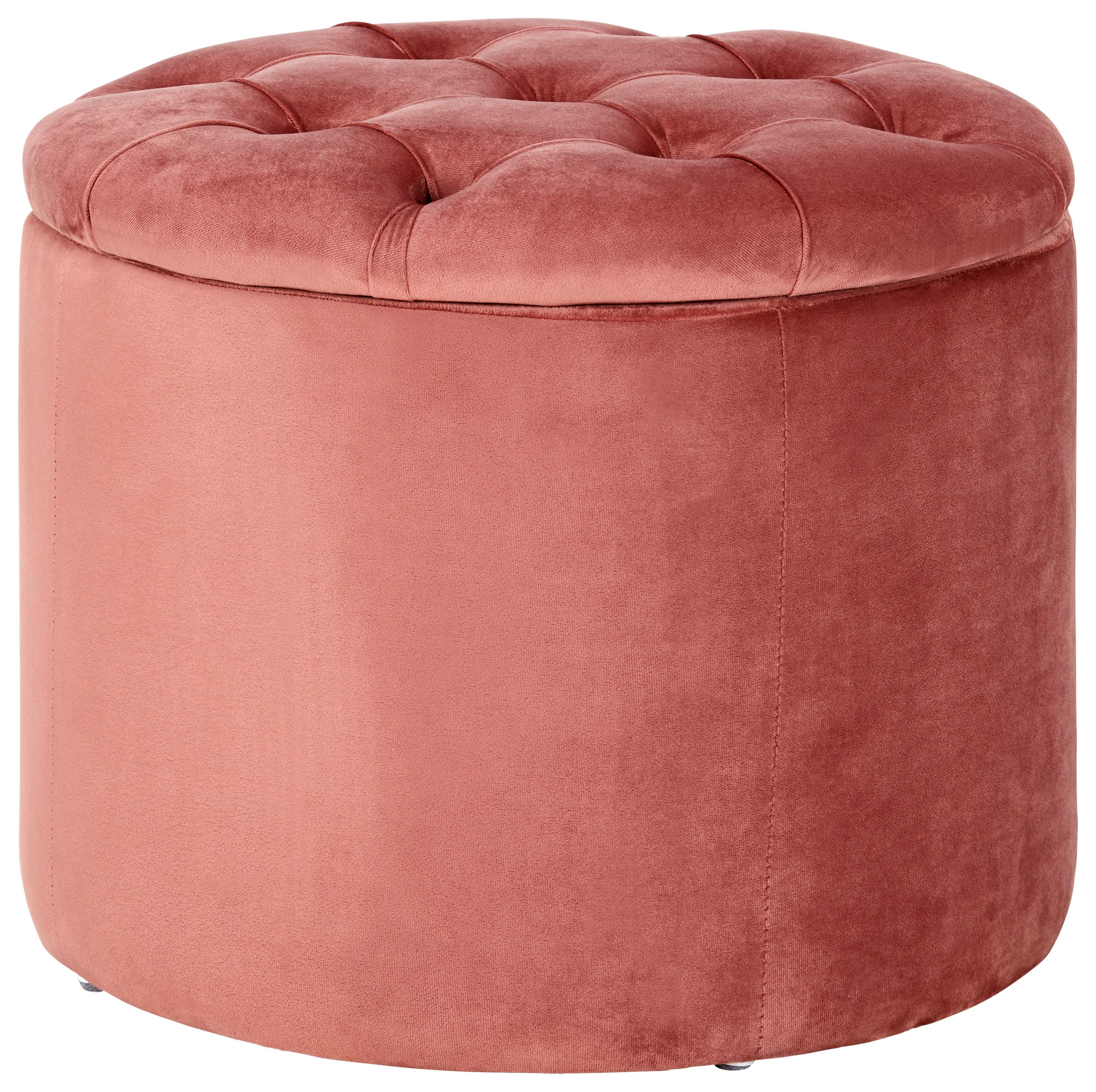 Ülőke Hennes - Rózsaszín, Lifestyle, Faalapú anyag/Fa (50/40cm) - Modern Living