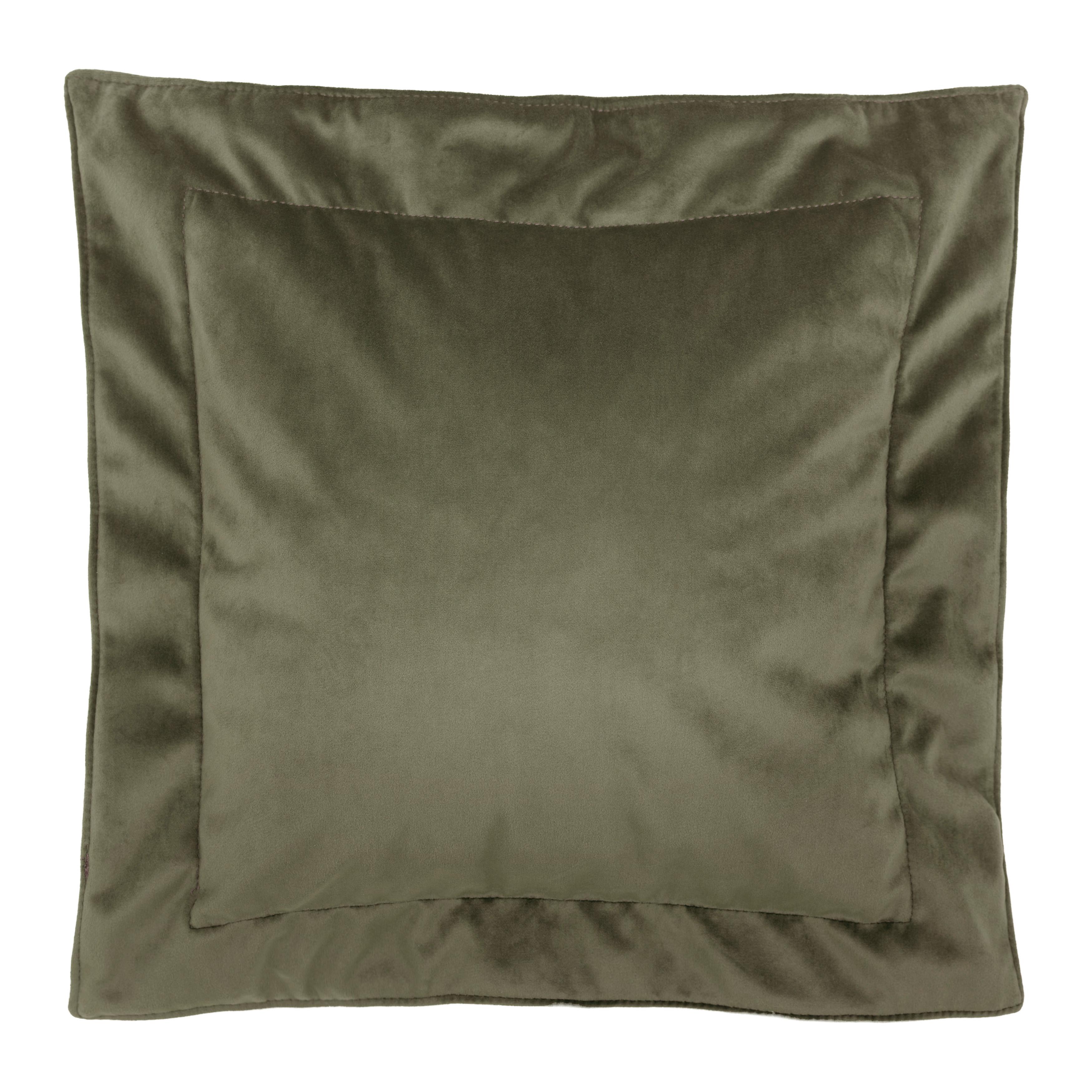 Blazina Za Zofo Trendy, Olivno Zelena, 40x40 - olivno zelena , Moderno, tekstil (40/40cm) - Premium Living