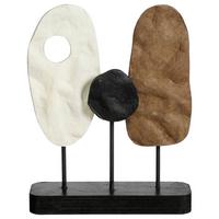 Skulptur Mette Braun/Schwarz/Weiß - Schwarz/Braun, MODERN, Papier (26,5/33/7,5cm) - Modern Living