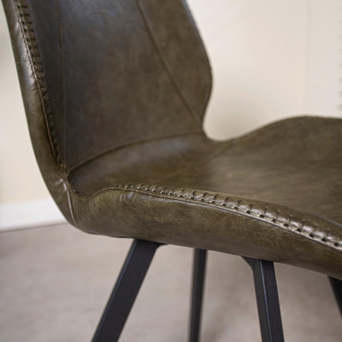 STUHL-SET BARONA - Dunkelgrün/Anthrazit, Design, Textil/Metall (44/80/55cm) - MID.YOU