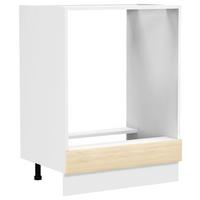 Omara Za Vgradnjo Štedilnika Fasola, Bela, Hrast, Š 60cm - bela/medeni hrast, Trend, umetna masa/leseni material (60/82/46cm) - MID.YOU