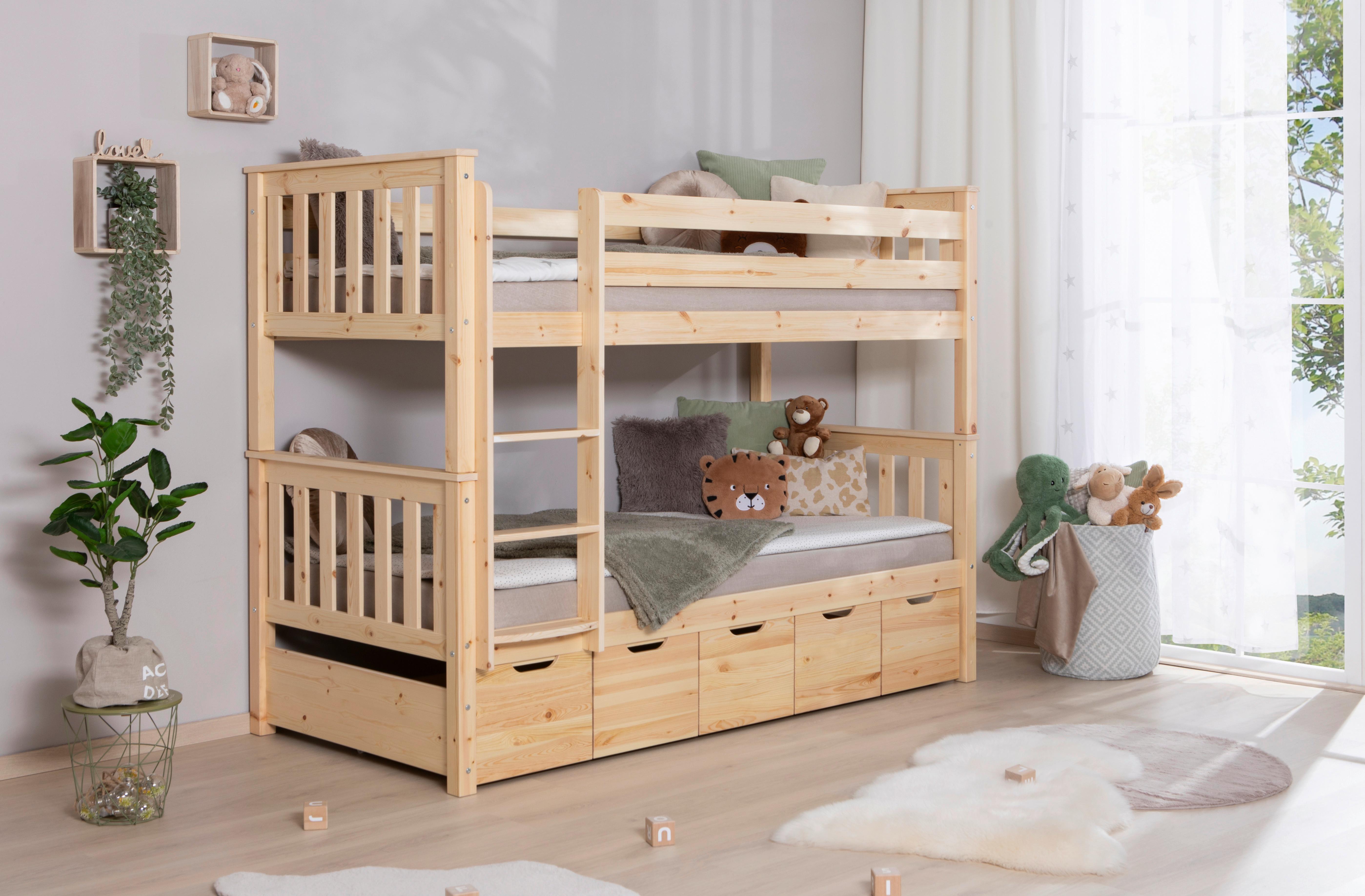 Etagenbett Sammy Naturfarben ca. 90x200cm - Naturfarben, MODERN, Holz (90/200cm) - MID.YOU