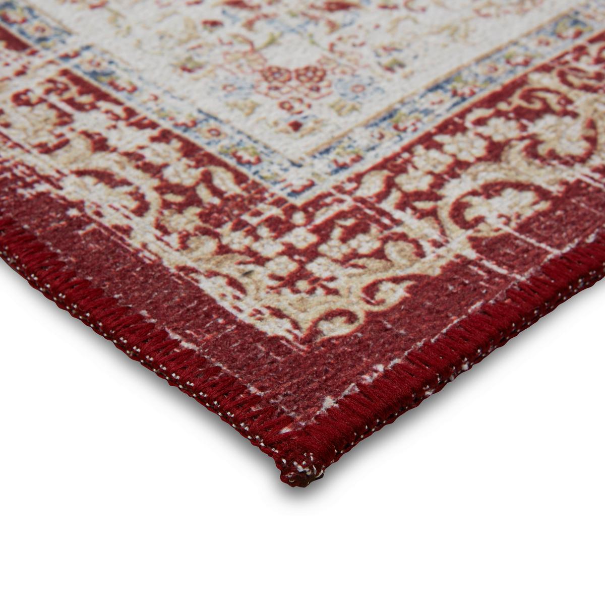 Flachwebteppich Olivia 1 in Rot ca. 80x200cm - Rot, KONVENTIONELL, Textil (80/200cm) - Mömax