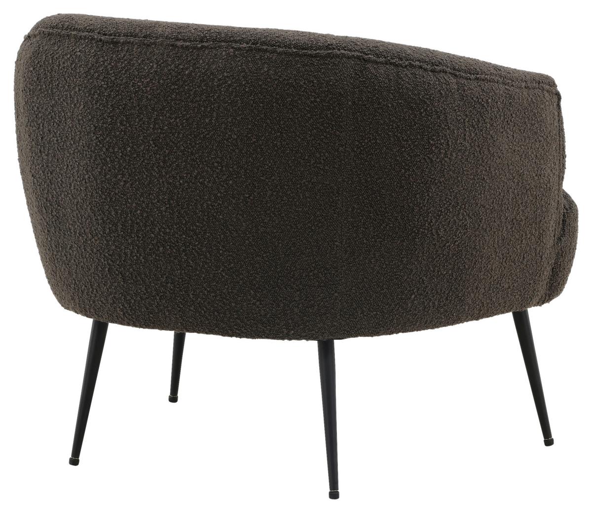 SESSEL DERRY - Schwarz, Design, Textil/Metall (70/68,5/79cm) - Livetastic