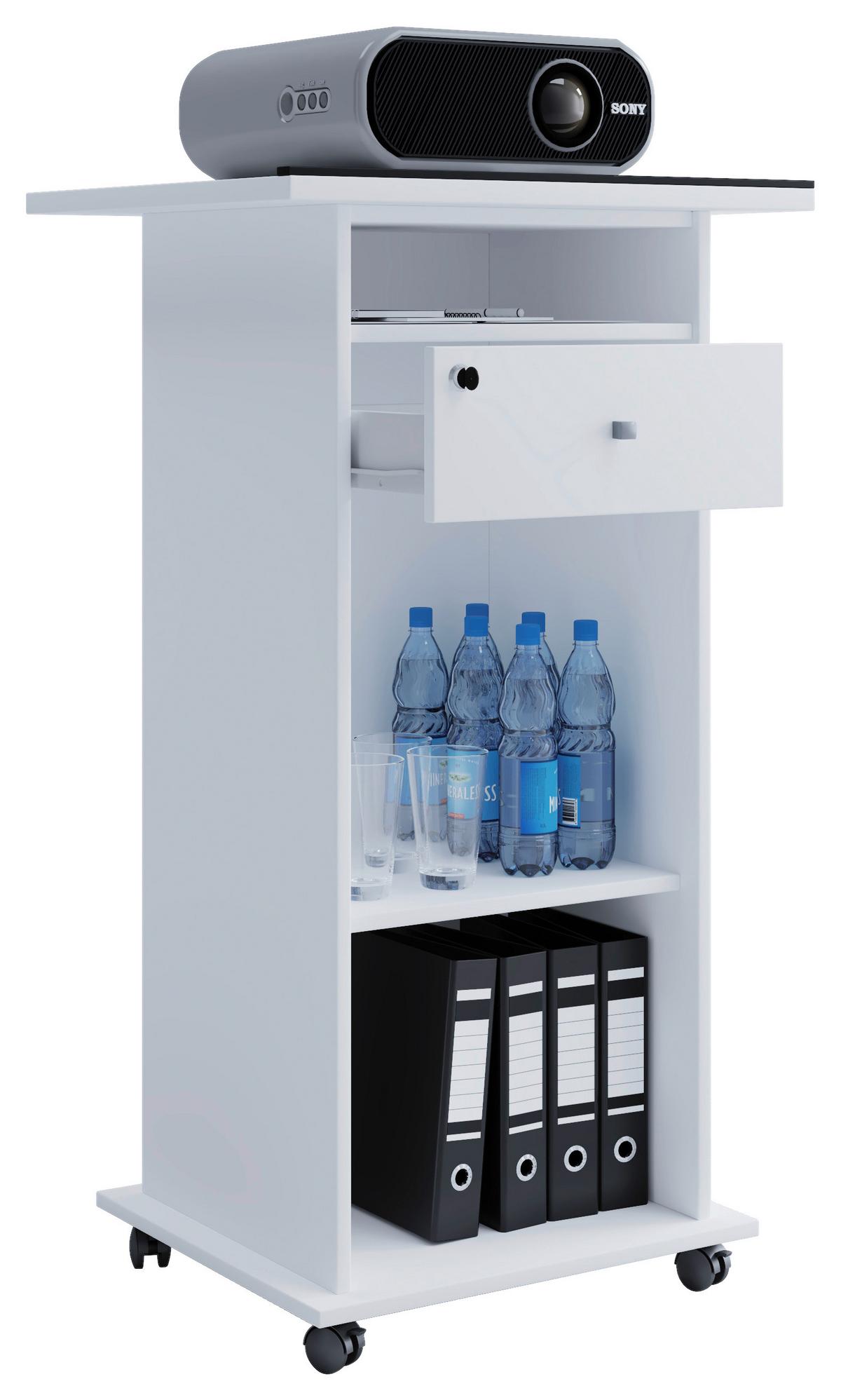 Stoječi Pult Neta, Bela - bela, Moderno, leseni material (60/50/108,3cm) - MID.YOU