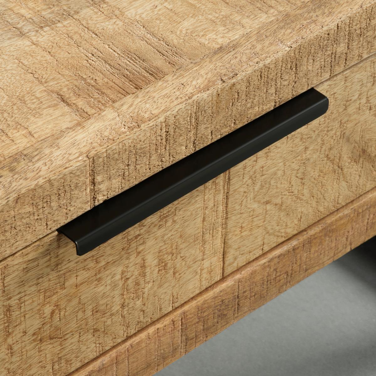 Couchtisch Everest in Naturfarben/Schwarz - Schwarz/Naturfarben, Natur, Holz/Metall (80/40/80cm) - Mömax