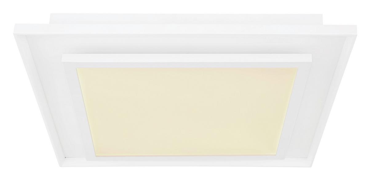 LED-Deckenleuchte Murphy Weiß max. 24 Watt - Weiß, Design, Kunststoff/Metall (44,3/44,3/6,3cm) - Globo