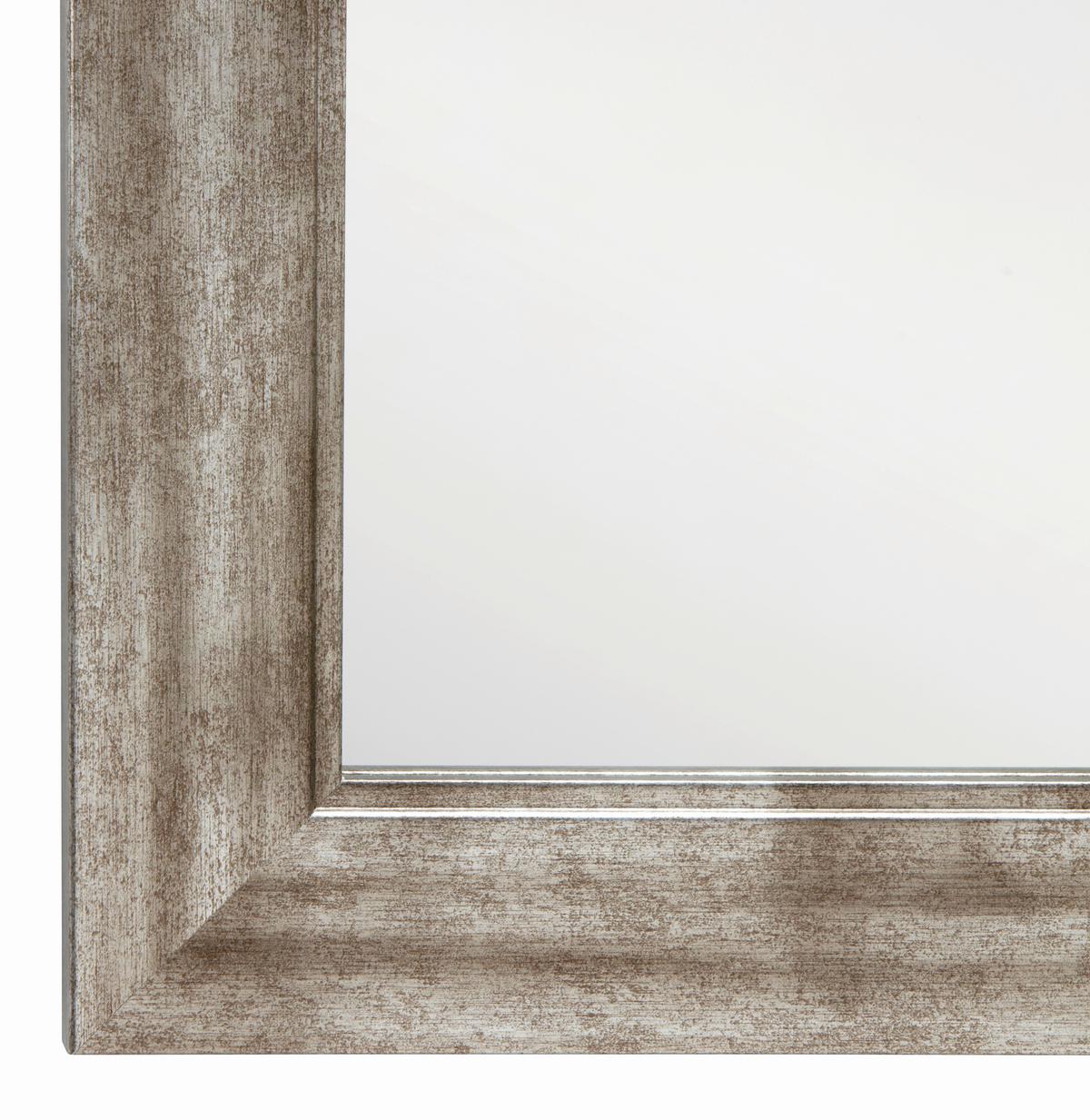 Oglindă de perete METALLIC -SB- - culoare nichel/argintiu, Romantik / Landhaus, material pe bază de lemn (50/70cm) - Modern Living