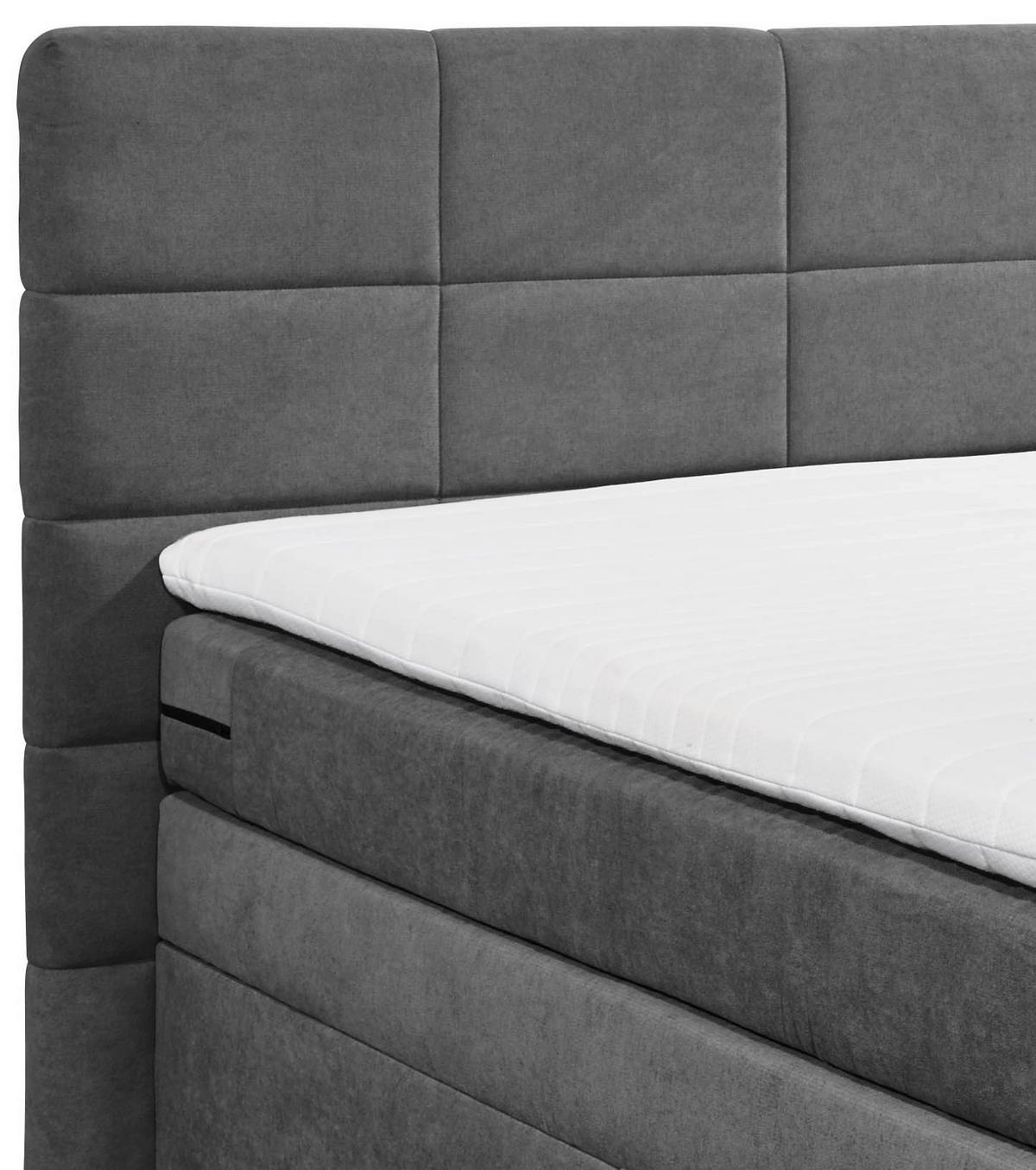 Boxspringbett Tacoma 3 inkl. Topper ca. 180x200cm Schlammf. - Schlammfarben, KONVENTIONELL, Kunststoff (180/200cm) - MID.YOU