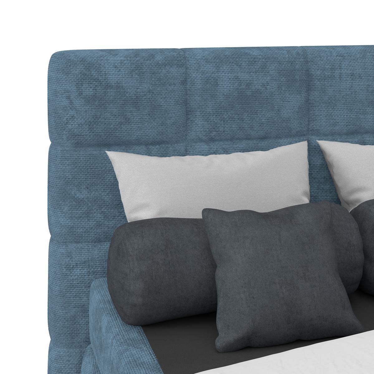 PAT BOX VEGA - albastru/alb, Trend, lemn/textil (120/200cm) - Modern Living