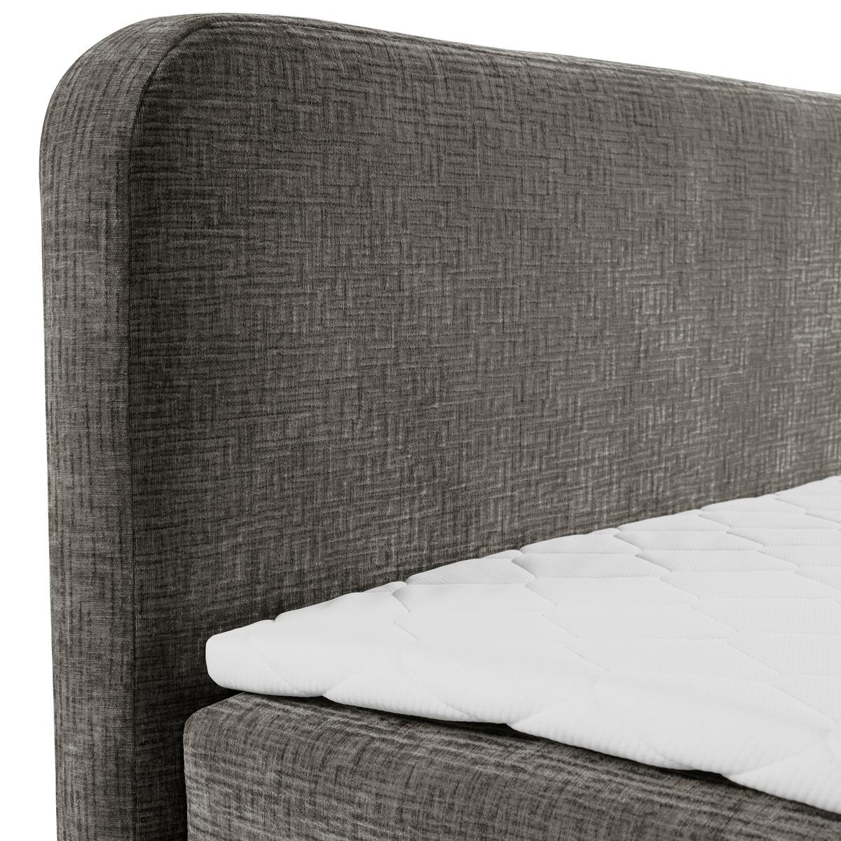 Postelja Z Vzmetnico Viva, Siva, 180x200cm - siva/črna, Moderno, umetna masa/tekstil (180/200cm) - MID.YOU