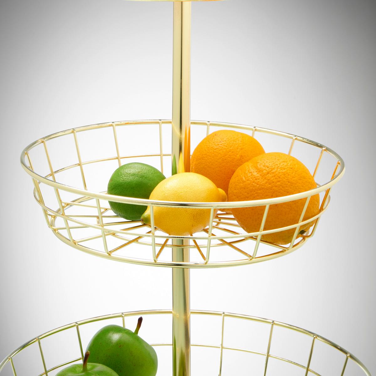 Obstschale Big in Goldfarben Ø ca. 33cm - Goldfarben, MODERN, Metall (32,5/62cm) - Premium Living